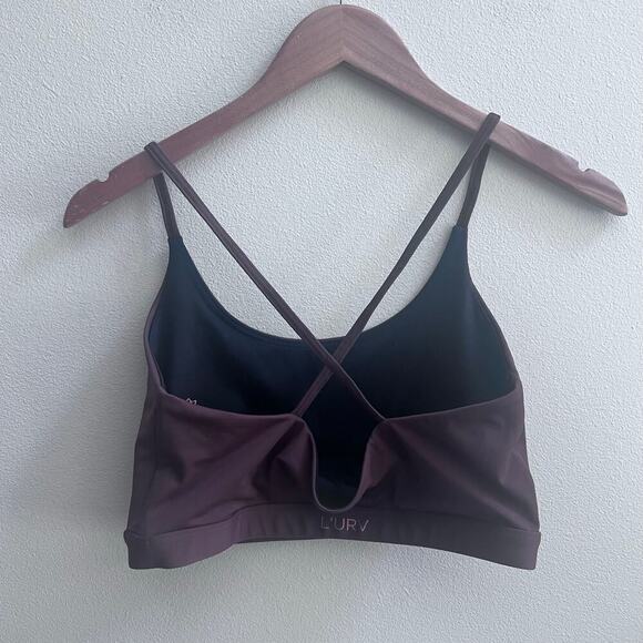 L'URV Women's Brown Cross-Back Sport Bra Size Medium - Picture 2 of 4
